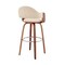 Armen Living Daxton 26" Cream Faux Leather and Walnut Wood Bar Stool LCDXBAWACR26 - alternate 4